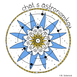 Chat s astronomkou - logo Autor: B. Solarová, ASU