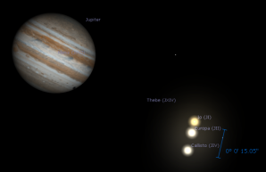 Měsíční trojtečka v 00:01 SEČ