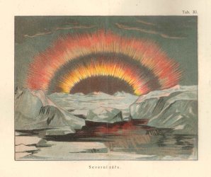 Karel Mrázek: Stručný hvězdářský zeměpis, lidový výklad pro školu a dům. Severní záře. Autor: Karel Mrázek