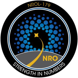 Logo programu NRO Proliferated Architecture Mission a zároveň logo mise NROL-179. Autor: NRO Logo programu NRO Proliferated Architecture Mission a zároveň logo mise NROL-179. Autor: NRO