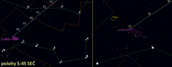 Kometa C/2013 US10 (Catalina) ve 3. týdnu 2016. Data: Guide 9