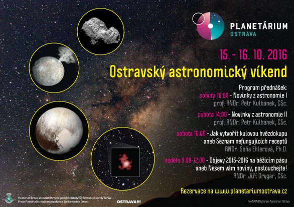Ostravský astronomický vídend 2016 - program. Autor: HaP Johanna Palisy v Ostravě