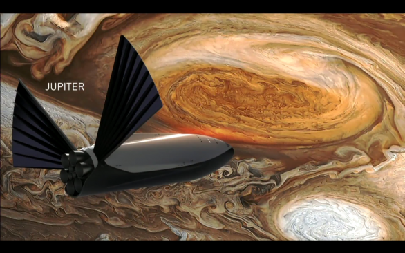 ITS u Jupiteru, vizualizace Autor: SpaceX