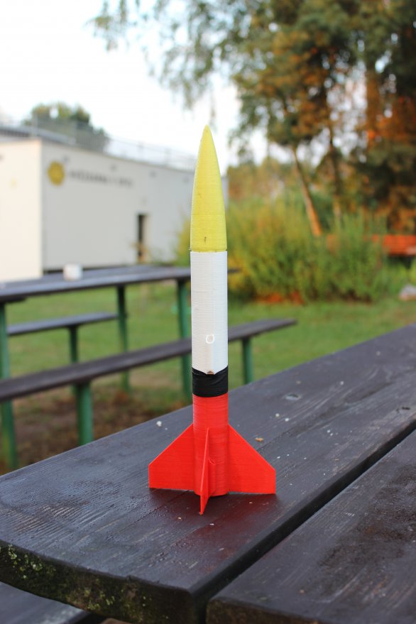 Model rakety na Astronomické expedici 2016. Autor: Roman Dvořák