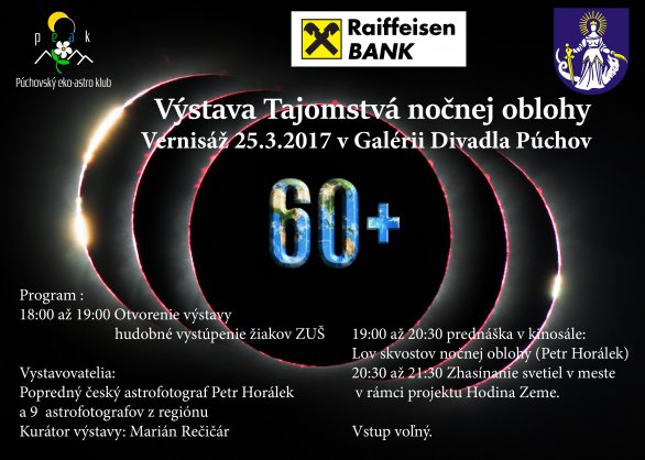 Hodina Země a výstava Tajomstvá nočněj oblohy 25. března 2017 v Púchově. Autor: Púchovský eko-astro klub.