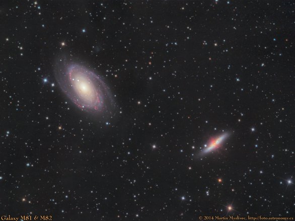 Dvojice galaxií M81 a M82 Autor: Martin Myslivec