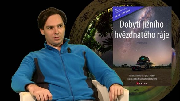 Petr Horálek představuje knihu Dobytí jižního hvězdnatého ráje v pořadu Hlubinami vesmíru. Autor: TV Noe.