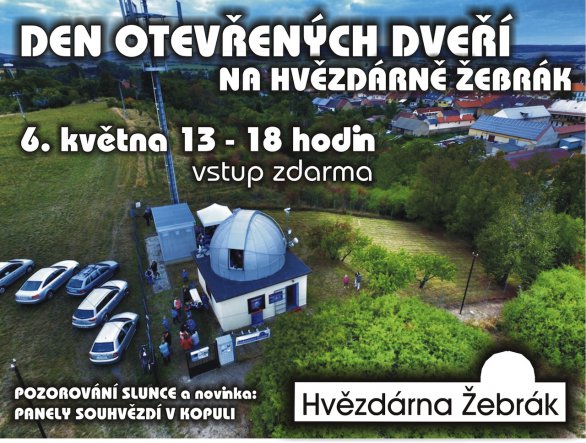 Den otevřených dveří na Hvězdárně Žebrák 6. května 2017. Autor: Hvězdárna Žebrák.