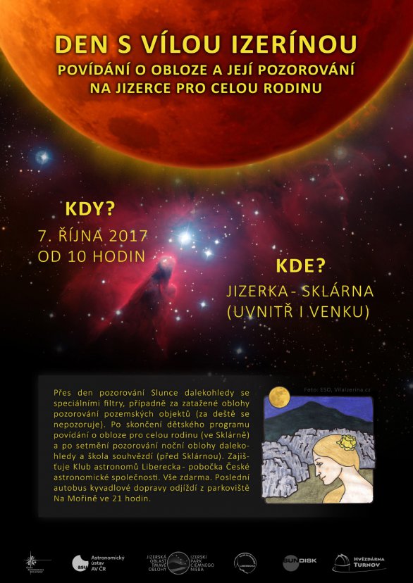 Den s Vílou Izerínou s astronomickým programem 7. října 2017. Autor: AsÚ AV ČR.