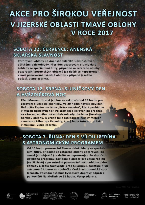 Akce v Jizerské oblasti tmavé oblohy v roce 2017. Autor: AsÚ AV ČR