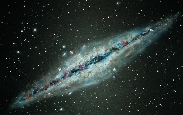 Spirální galaxie NGC 891 Autor: Tereza Prokopová