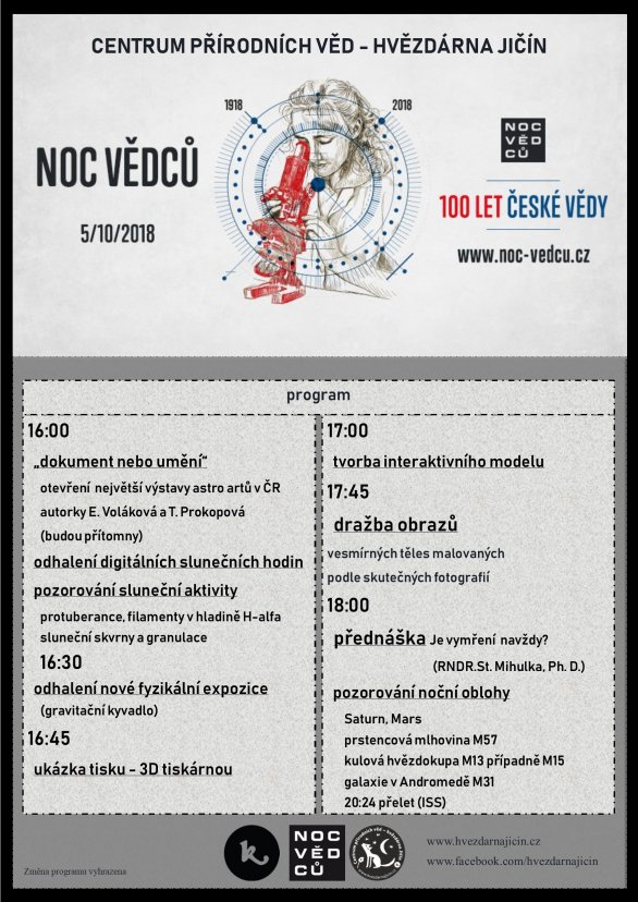 Noc vědců 2018 - Hvězdárna Jičín Autor: David Vališka