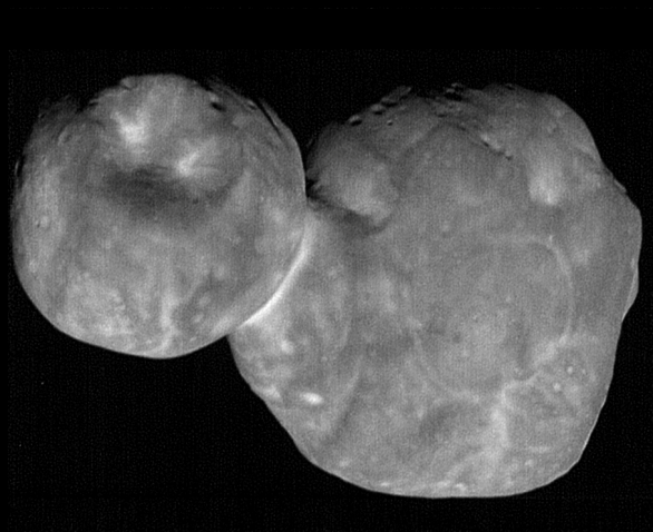 Planetka 2014 MU69 přezdívaná Ultima Thule na snímku New Horizons s rozlišením 33 m/pix Autor: NASA/JHUAPL/SWRI