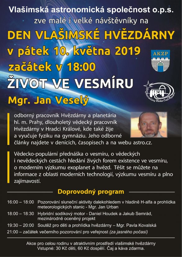 Den Vlašimské hvězdárny 2019 Den Vlašimské hvězdárny 2019