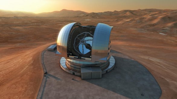 Připravovaný největší dalekohled světa ELT v představě výtvarníka Autor: ESO/L. Calçada