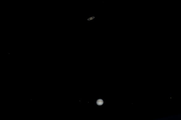 Konjunkce Saturnu s Jupiterem - detail Autor: Marek Tušl