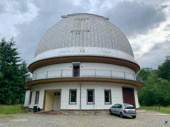 Kopule dalekohledu Alfred Jensch. Observatoř Tautenburg, Německo. Autor: Zdeněk Bardon