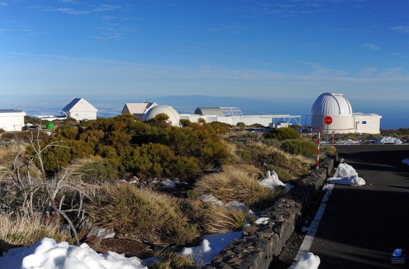 Část observatoře Teide na ostrově Tenerife, ale pohledem od OGS. Autor: Zdeněk Bardon