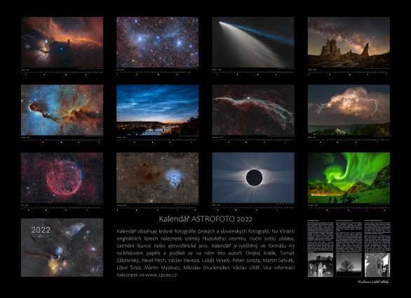 Snímky z astrofoto kalendáře 2022 Autor: Západočeská pobočka ČAS