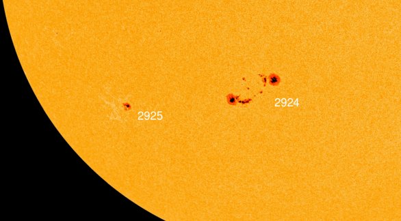 Sluneční skvrny 8. ledna 2022 Autor: NASA/SDO/HMI