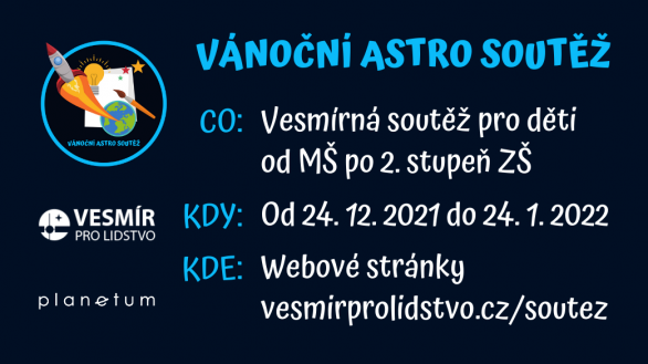 Plakát k vánoční astrosoutěži