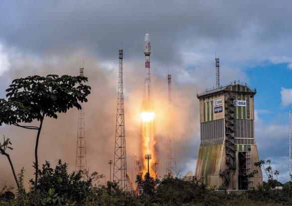 Start rakety Sojuz ST-B z Francouzské Guayány Autor: ESA/CNES/Arianespace/P. Piron