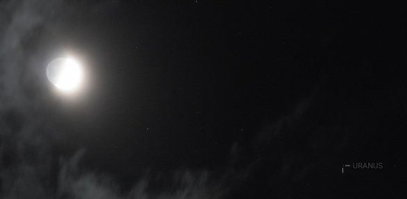 Měsíc a Uran Autor: Petr Lívanec