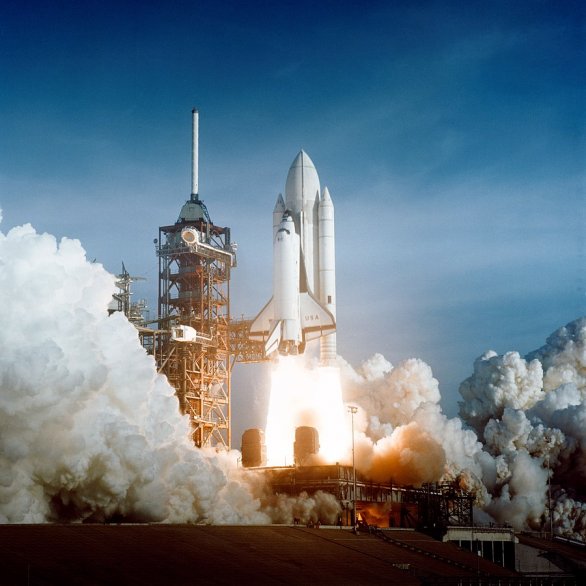 Start raketoplánu Columbia 12. dubna 1981 na první misi tohoto stroje