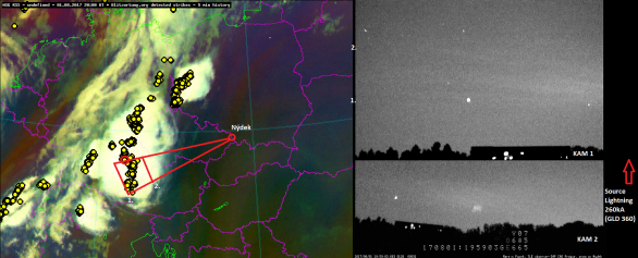 Tygří elf nad JZ Německem dne 1. srpna 2017 (19:59 UT) Autor: Martin Popek