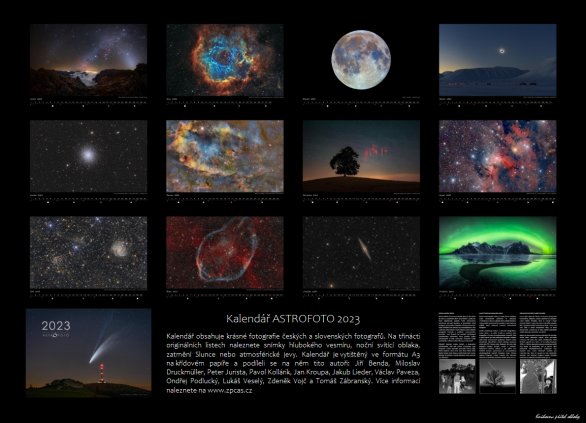 Snímky z astrofoto kalendáře 2023 Autor: Západočeská pobočka ČAS