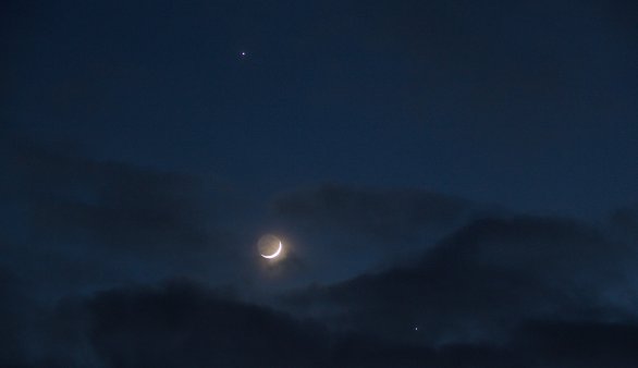 Mesiac, Venuša a Jupiter 22. 2. 2023 Autor: Michal Lachký