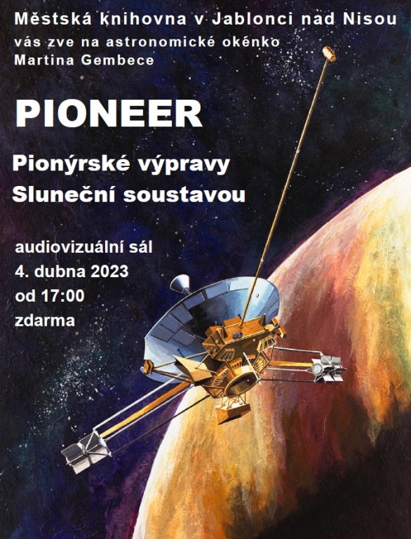 Přednáška Pioneer plakát