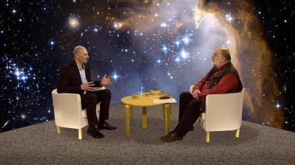 Mgr. Marek Skarka, Ph.D. (vlevo) a Jindřich Suchánek v pořadu Hlubinami vesmíru Autor: TV Noe