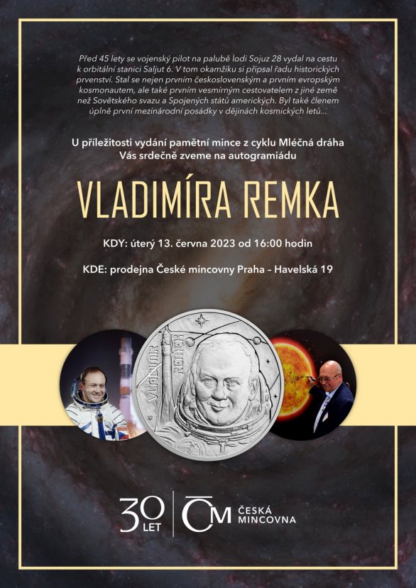 Pozvánka na autogramiádu Vladimíra Remka