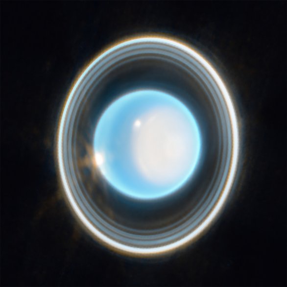 Uran s prstenci z JWST Autor: NASA/ESA/CSA/STScI