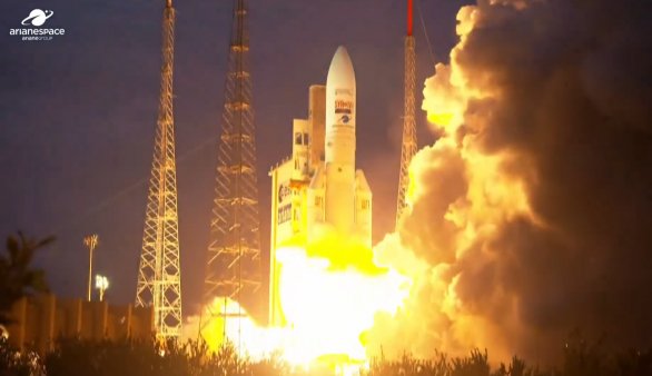 Poslední start rakety Ariane 5 s družicemi Syracuse 4B a Heinrich Hertz 6. 7. 2023 v 00:00 SELČ Autor: Arianespace
