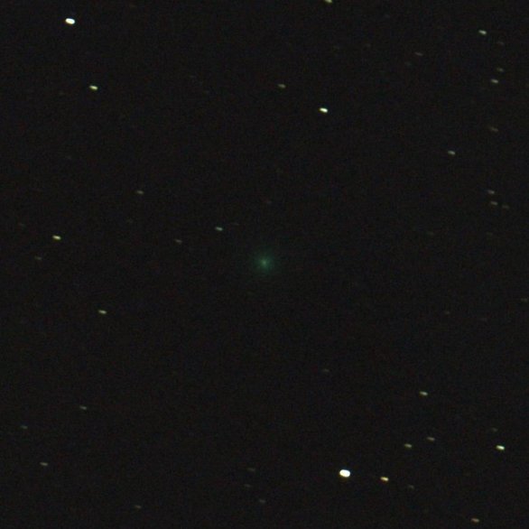 Snímek komety P1 (Nishimura) za svítání. Autor: Miroslav Lošťák