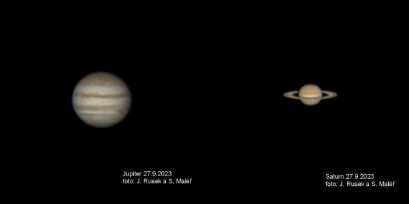 Jupiter a Saturn 27. 9. 2023 Autor: Stanislav Maléř