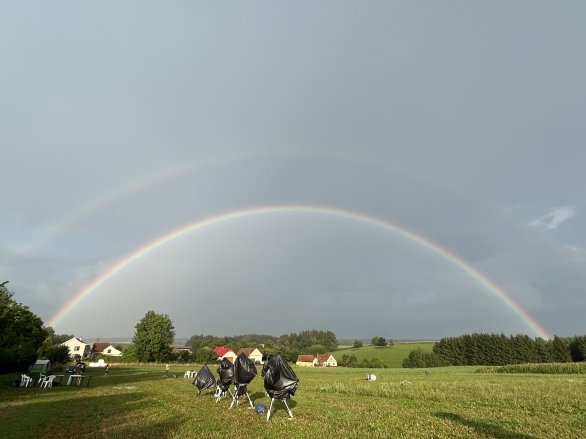 Dvojitá duha nad pozorovací loukou nad Sítinami. Autor: Pavel Váňa