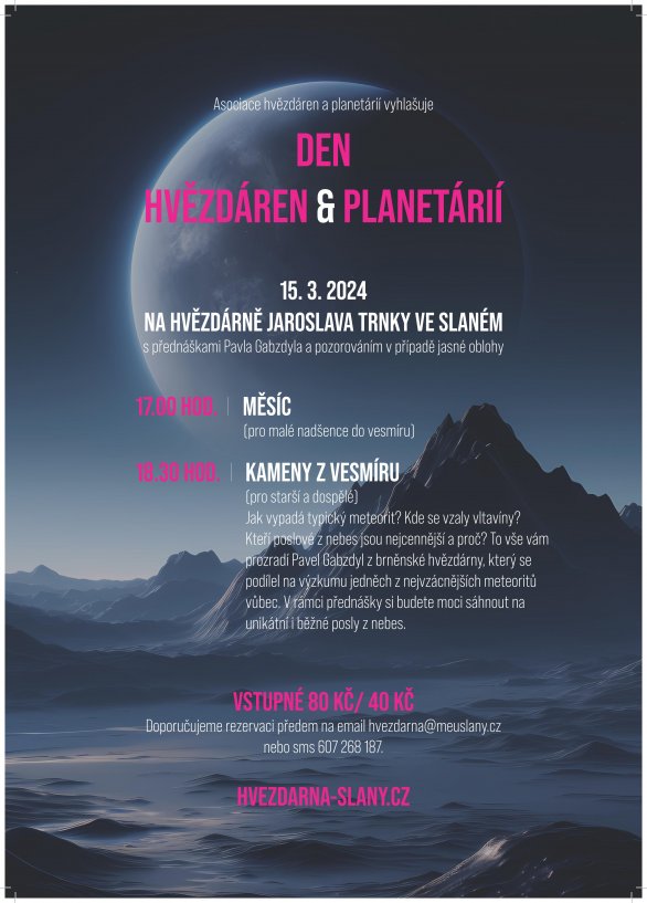 Hvězdárna Jaroslava Trnky ve Slaném - Den hvezdaren a planetarii Autor: Hvězdárna Jaroslava Trnky ve Slaném