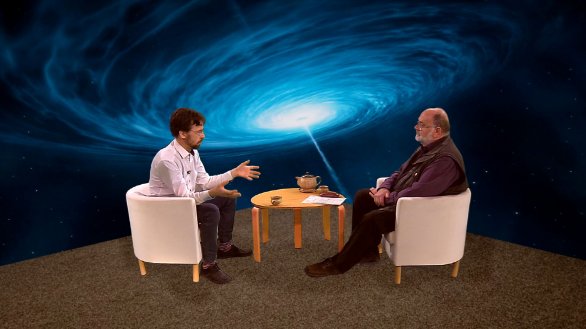 Mgr. Martin Jelínek, Ph.D. hovoří o vysokoenergetických zdrojích gama záření v pořadu Hlubinami vesmíru Autor: TV Noe