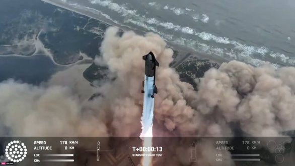 SuperHeavy Starship startuje na let IFT 4 dne 6. 6. 2024 Autor: SpaceX