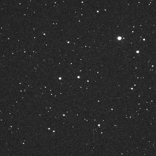 Pohyb planetky 2024 MK mezi hvězdami 29. 6. 2024 ve 22:38 UT Autor: Milan Antoš