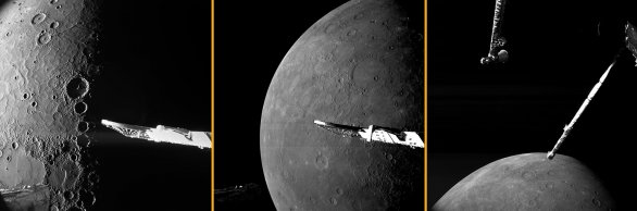 Záběry planety Merkur z inženýrských kamer sondy BepiColombo Autor: ESA/JAXA