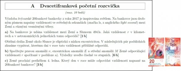 I bankovka s neastronomickou nominální hodnotou se může stát inspirací k úloze pro finále astronomické olympiády Autor: Tomáš Gráf