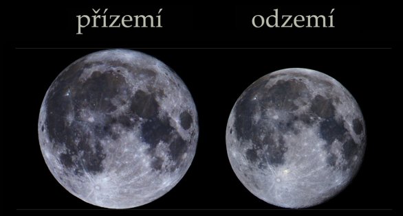 Maximální možný rozdíl velikosti Měsíce na obloze (zvětšeno) Autor: Martin Gembec