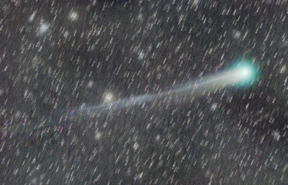 Kometa C/2025 A6 (Lemmon), 29. 9. 2025, 40×60 sekund, C11 s Hyperstarem, ASI294MC Pro Autor: Martin Gembec