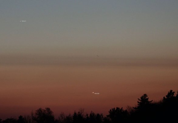 Západ Venuše a Saturna Autor: Miroslav Lošťák
