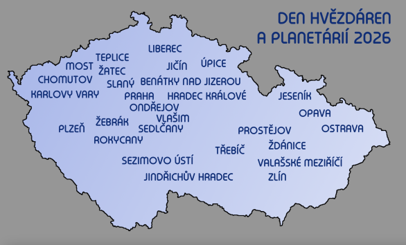 Den hvězdáren a planetárií 2026, přehled zapojených institucí Autor: Vladislav Slezák