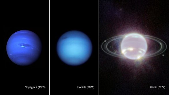 Planeta Neptun tak, jak ji známe dnes. Autor: NASA Planeta Neptun tak, jak ji známe dnes. Autor: NASA